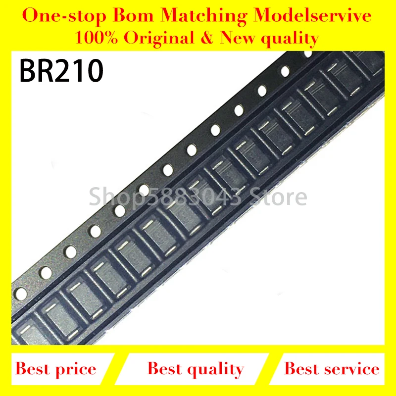 

(50 шт.) новый оригинальный диод SCHOTTKY BR210 SMA(DO-214AC) 2A 100V