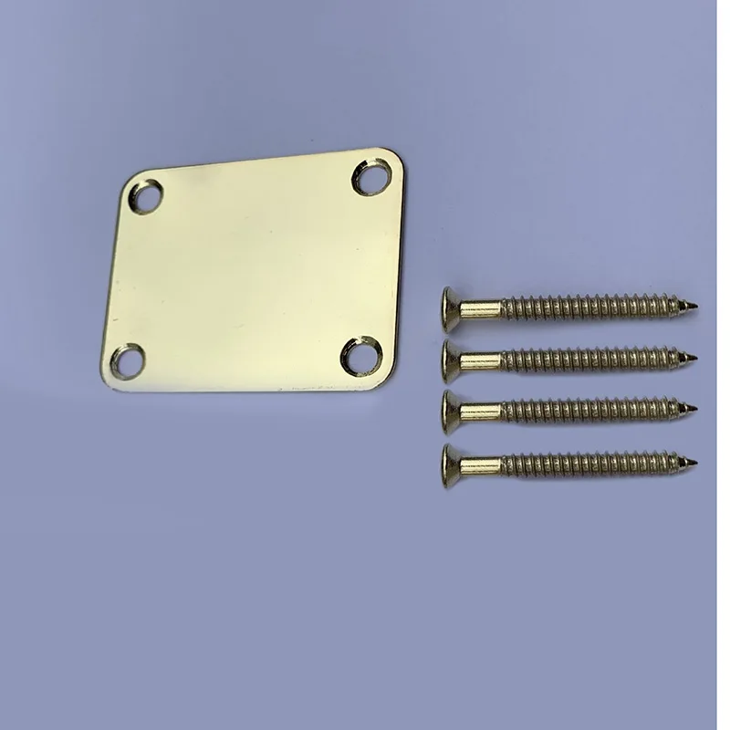 Металлические накладки на шею для бас гитары с винтами ожерелье 4 отверстиями