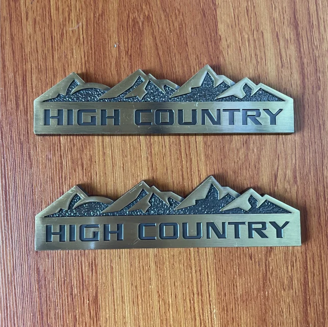 

Металлическая бронзовая 3d-наклейка в стиле HIGH COUNTRY 4x4