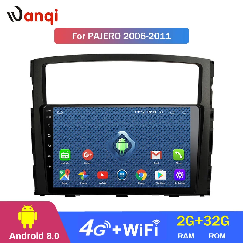 4G Lte автомобильный Android 9 1 система Радио экран DVD GPS дисплей для Mitsubishi Pajero 2006 2011Car CD BT