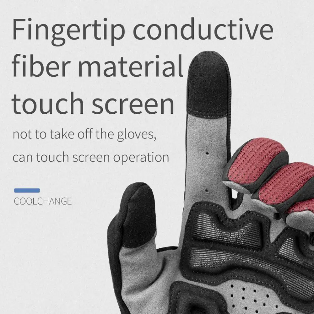 Coolchange Cycling Gloves Full Finger Touch Screen Bicycle Shockproof GEL Gloves MTB Bike Gloves перчатки Outdoor Bicycle Gloves