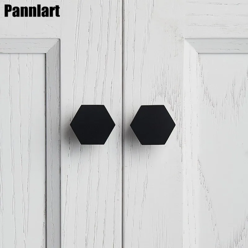 

Pannlart 1 Pc Hexagon Shape Mini Handles Zinc Alloy Gold Black Single Hole Drawer Pulls Cupboard Door Handle Furniture Door Knob