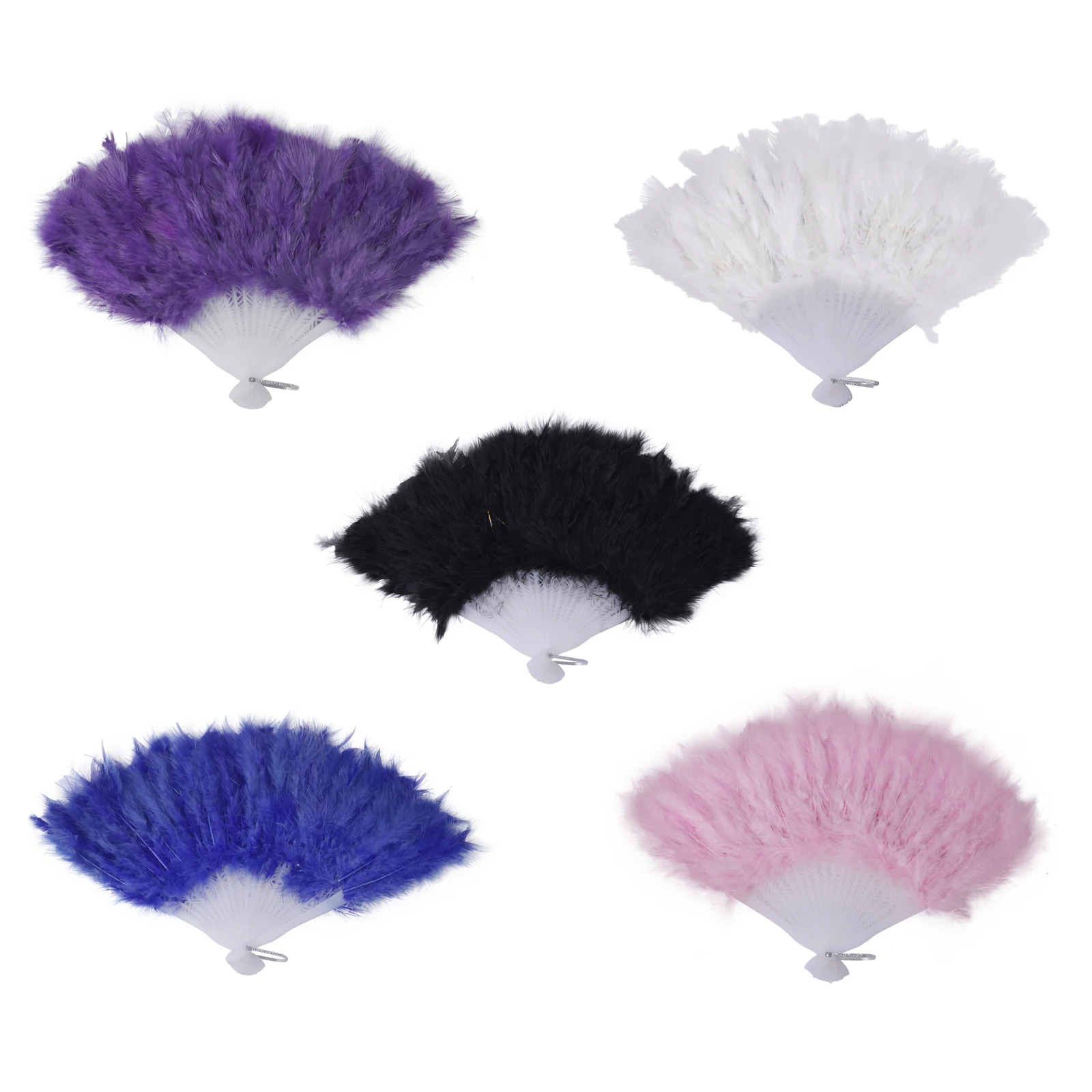 

Lolit Feather Folding Fan Japanese Sweet Fairy Girl Dark Gothic Court Dance Hand Fan Art Craft Gift Wedding Party Decoration Fan