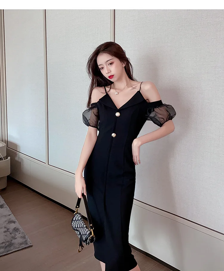 

Летние женские туфли под платье туфли-Новый сексуальный v-образный вырез без бретелек шить юбка из сетчатой ткани с коротким рукавом slit сред...