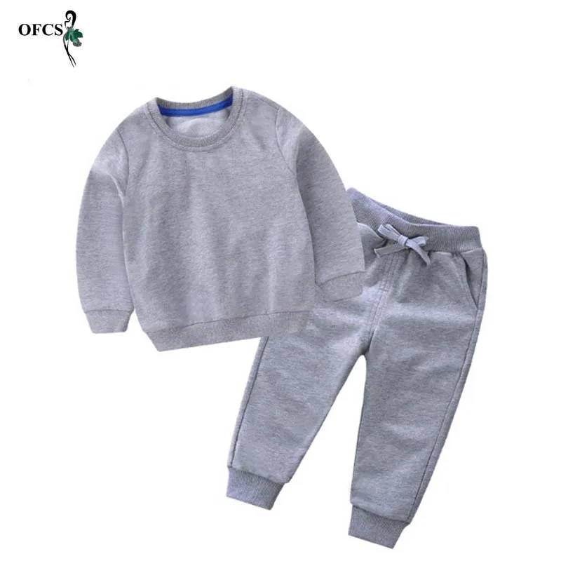 Детский хлопковый костюм из двух предметов кофта с длинным рукавом и длинные