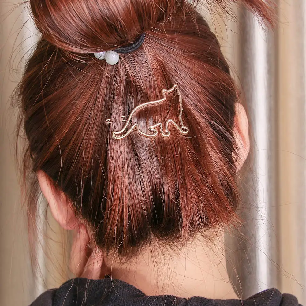 2020 Новое поступление милые золотые кошечки для женщин и девочек зажим волос