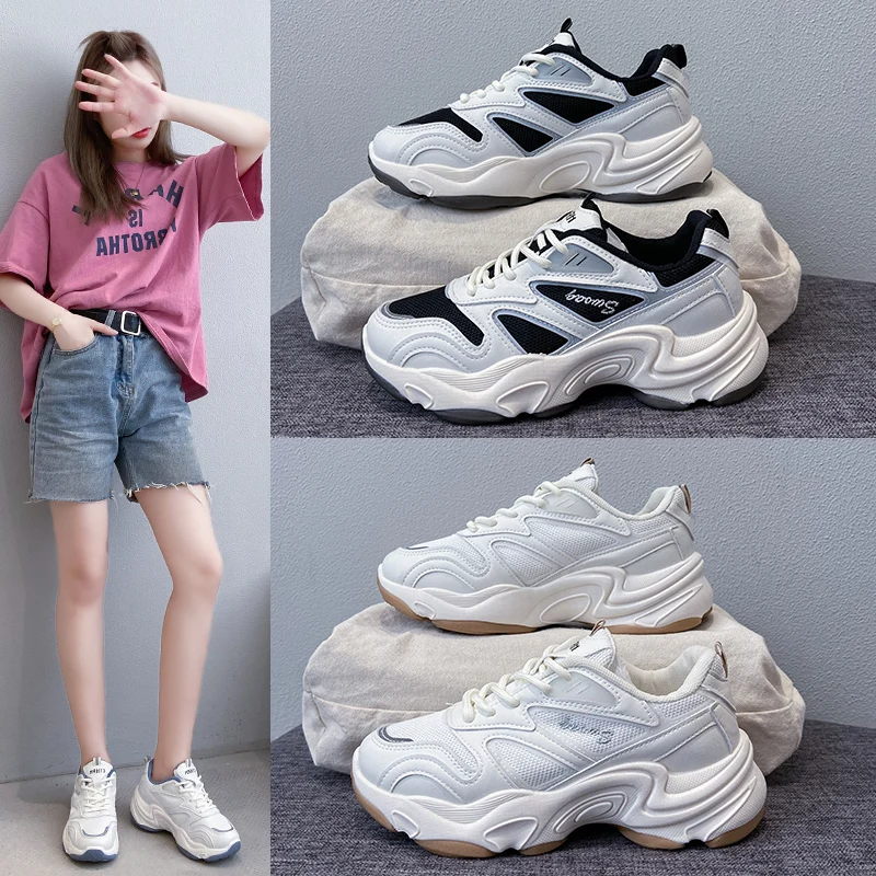 

Little white shoes 2021 autumn new Korean fashion dad shoes student casual sports shoes female breathable running shoes