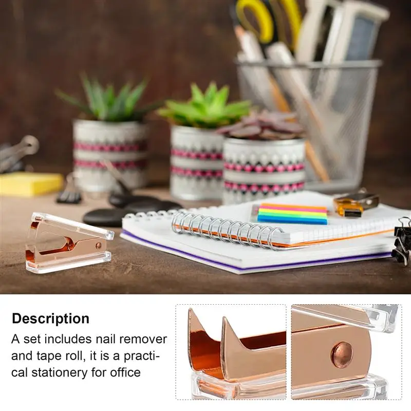 

2pcs/Set Home Stationery Durable Beautiful Desk Accessory Office Stationery Office Supplies Set for Office