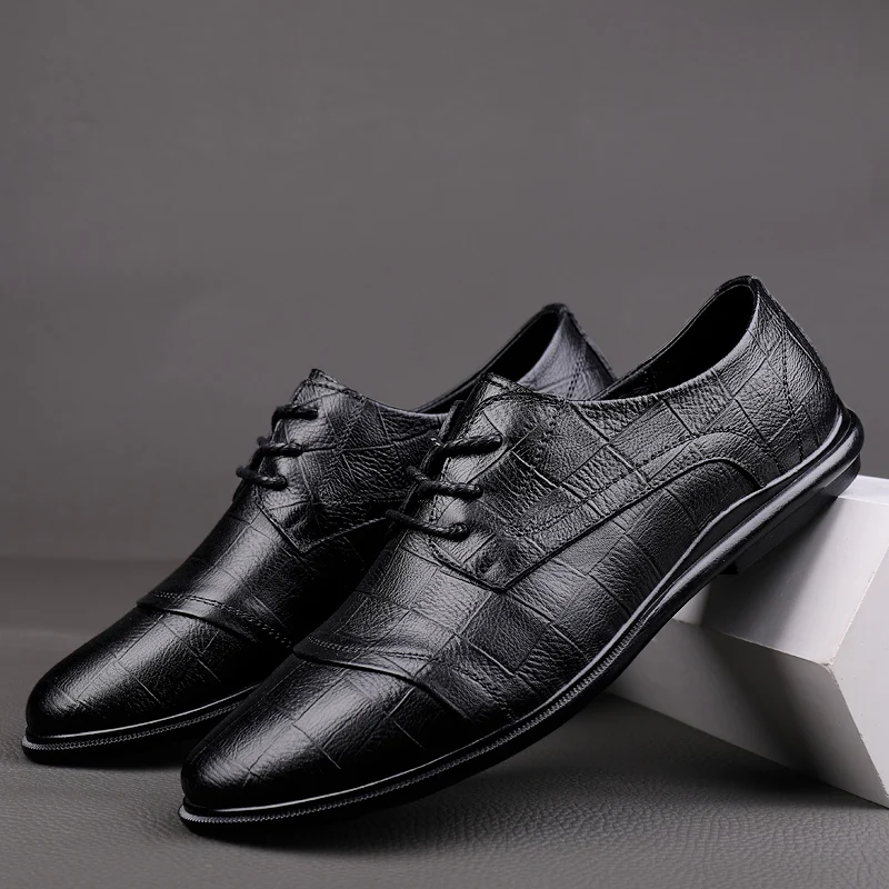 

Men's leather shoes 2021 autumn new formal business casual leather shoes men's leather Korean version of soft-soled driving shoe