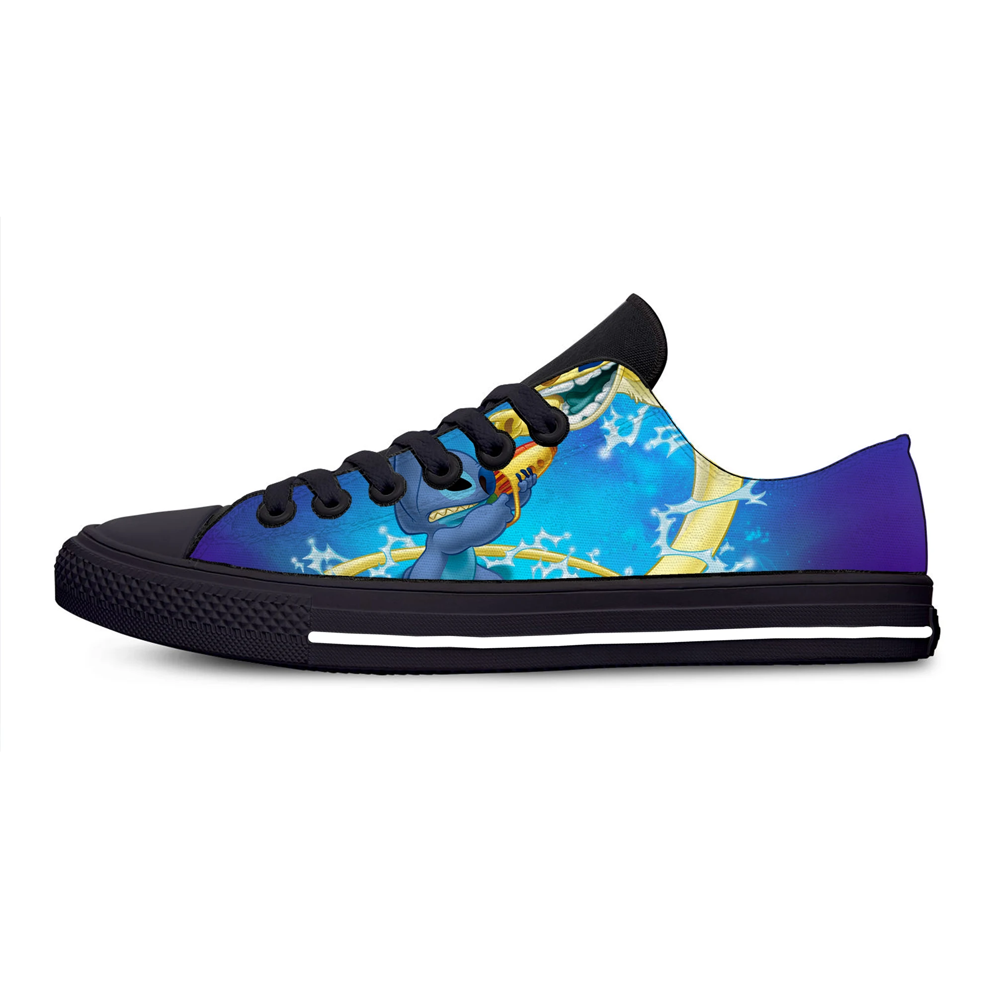 

Stitch Men Women Canvas Flats Kawaii Vulcanized Shoes 2021 New Cartoon Retro Anime Style Casual Shoes Custom Shoes mens shoes