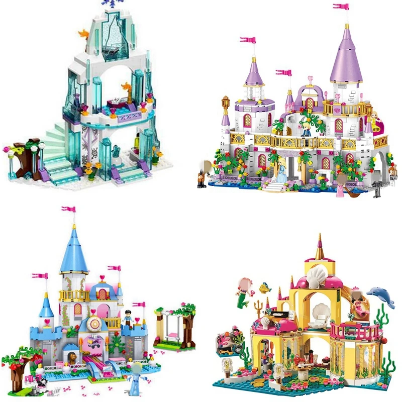 Принцесса серии Эльза Анна ледяной замок Золушка Русалка Ариэль принцесса