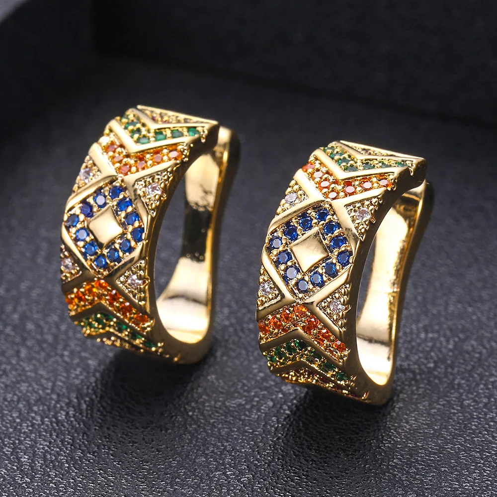 Janeklly модные геометрические серьги кольца для женщин аксессуары полные