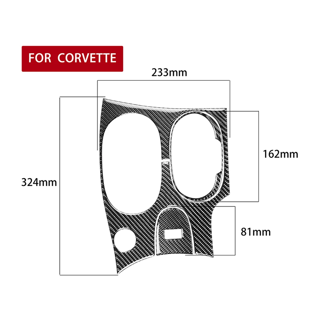 

New 3 Pieces / Set for Chevrolet Corvette C6 2005-2007 Fender Of Carbon Fiber Center Console Frame Cover Decoration Suitable