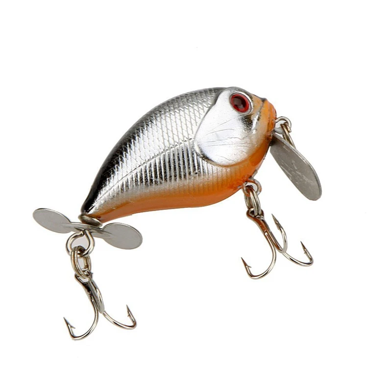 Приманка для рыбной ловли 14 г 5 см с маленьким толстым диском и тройным крючком 1 м