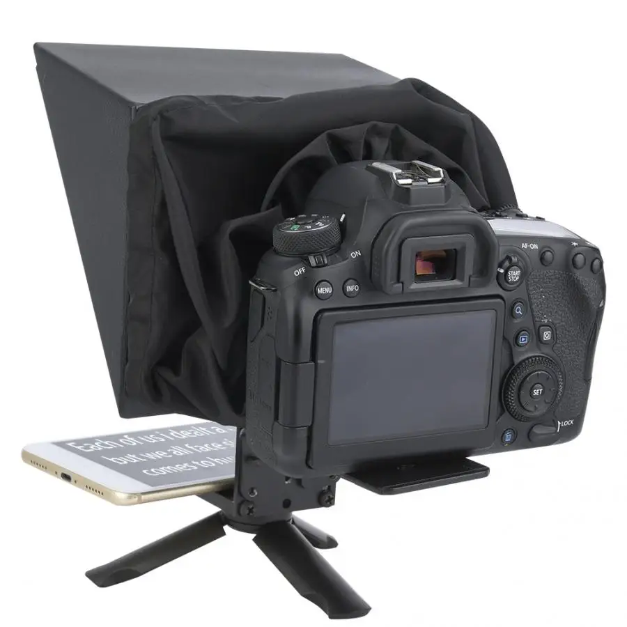 YS-ZX5 5 inch Portable Smartphone Teleprompter for DSLR Camera Wireless Control audio profesiona
