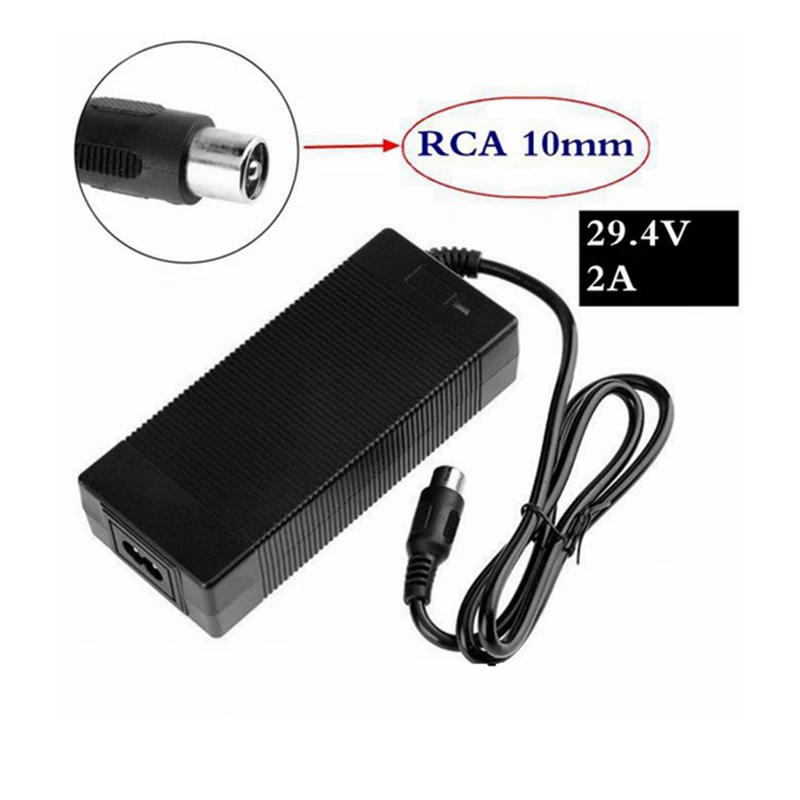 29 4 V 2Acharger для 24V 25 2 9 7S литиевая батарея зарядное устройство e bike RCA Steckverbinder +