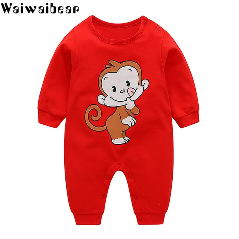 Детский комбинезон с длинным рукавом и принтом|Ромперы| |