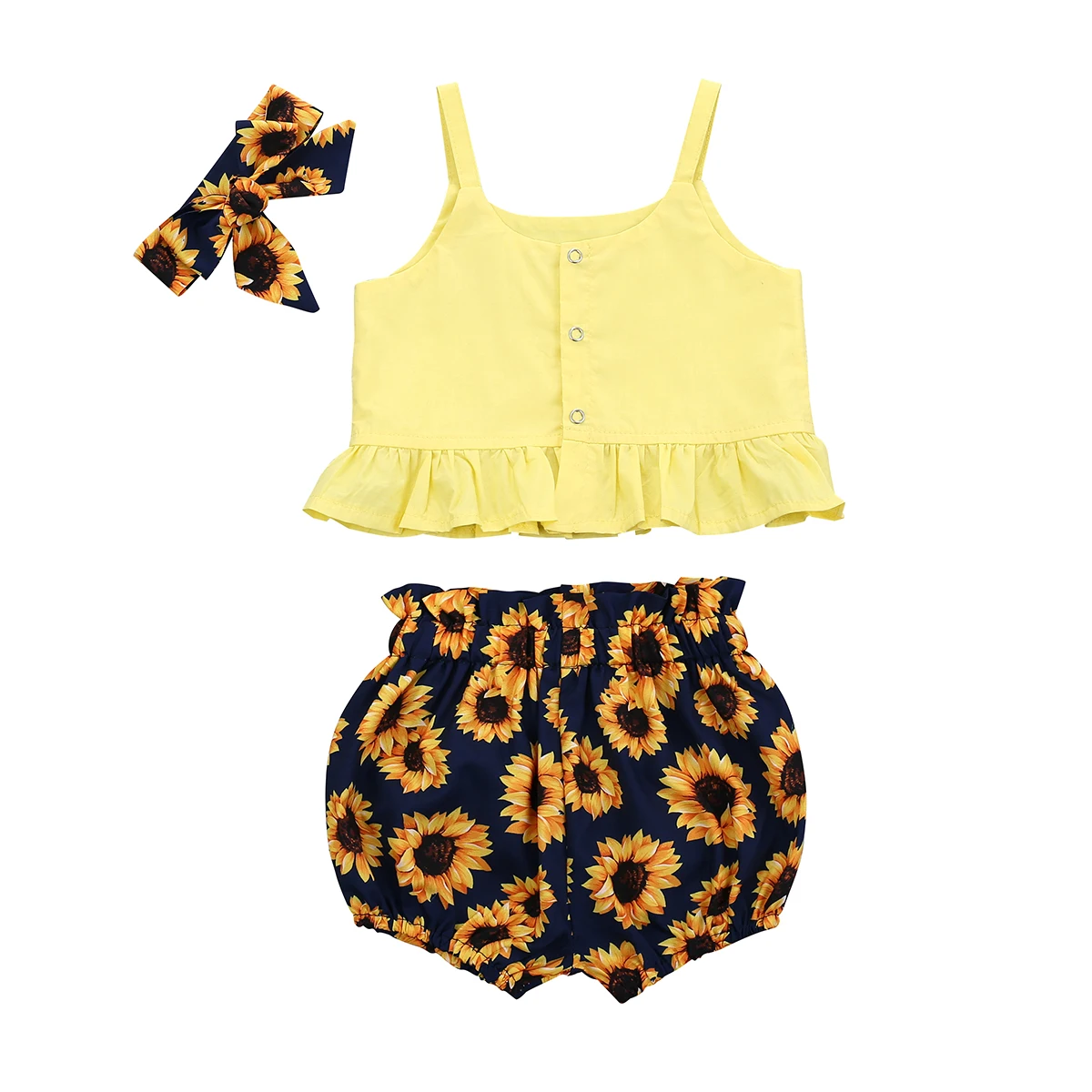 Костюм из двух предметов без рукавов для маленьких девочек Модный ребристый