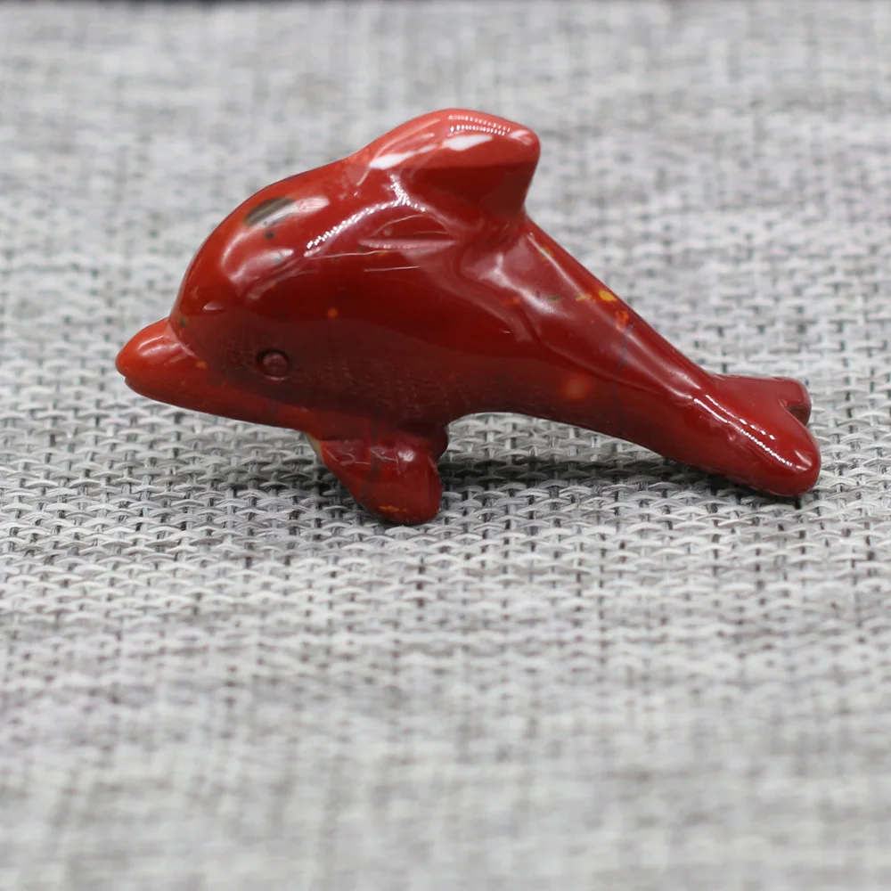 Натуральный кристалл лечебный розовый кварц дельфин украшение красочный