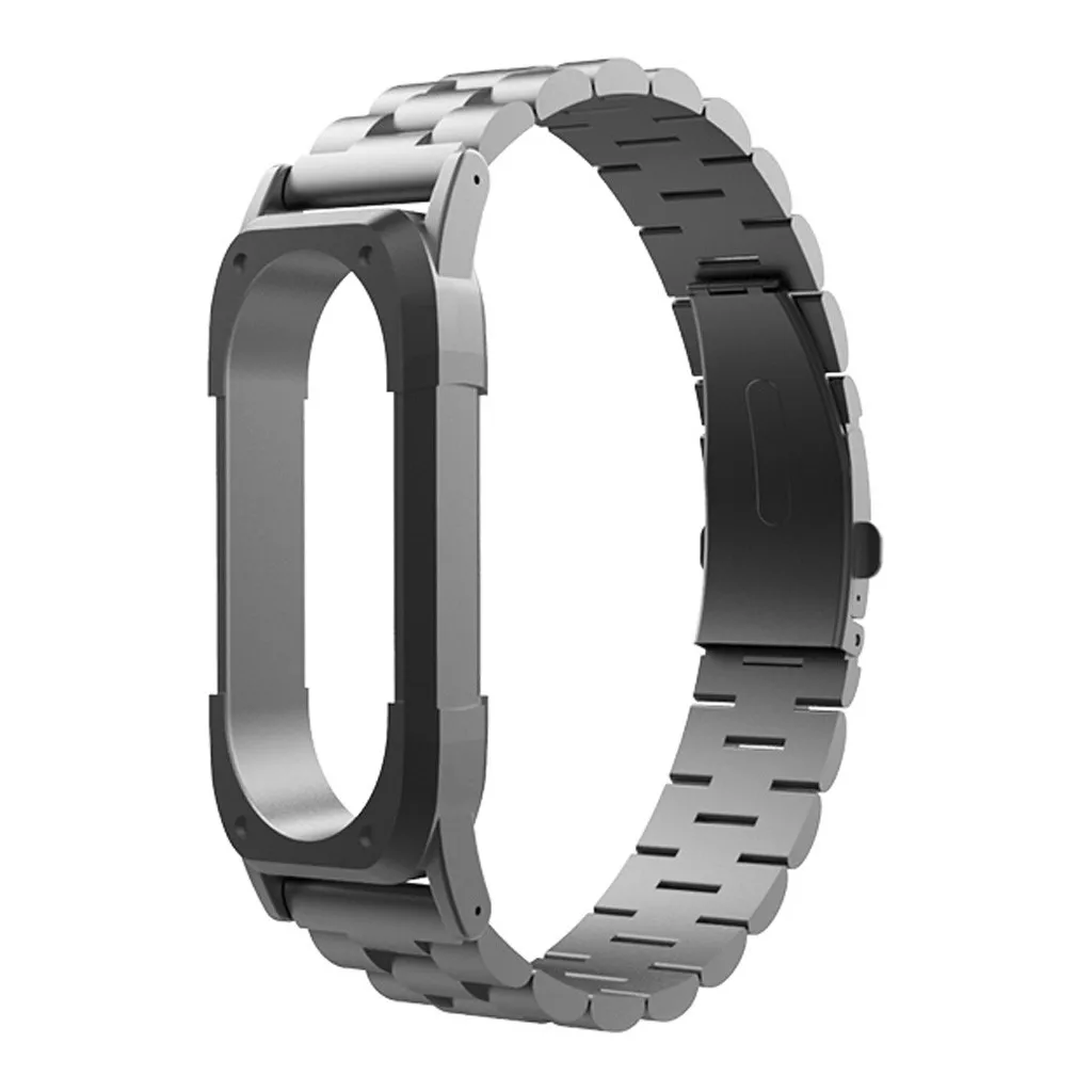 Браслет Ouhaobin для Xiaomi Mi Band 4 сменный ремешок из нержавеющей стали 15 мм аксессуары