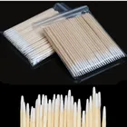 Палочки ватные 100300 шт., деревянные палочки для перманентного макияжа, принадлежности для здоровья и здоровья, ювелирные изделия, палочки с наконечниками