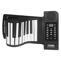 portable 61 keys keyboard piano silicone flexible piano foldable keyboard hand rolling piano with battery sustain pedal