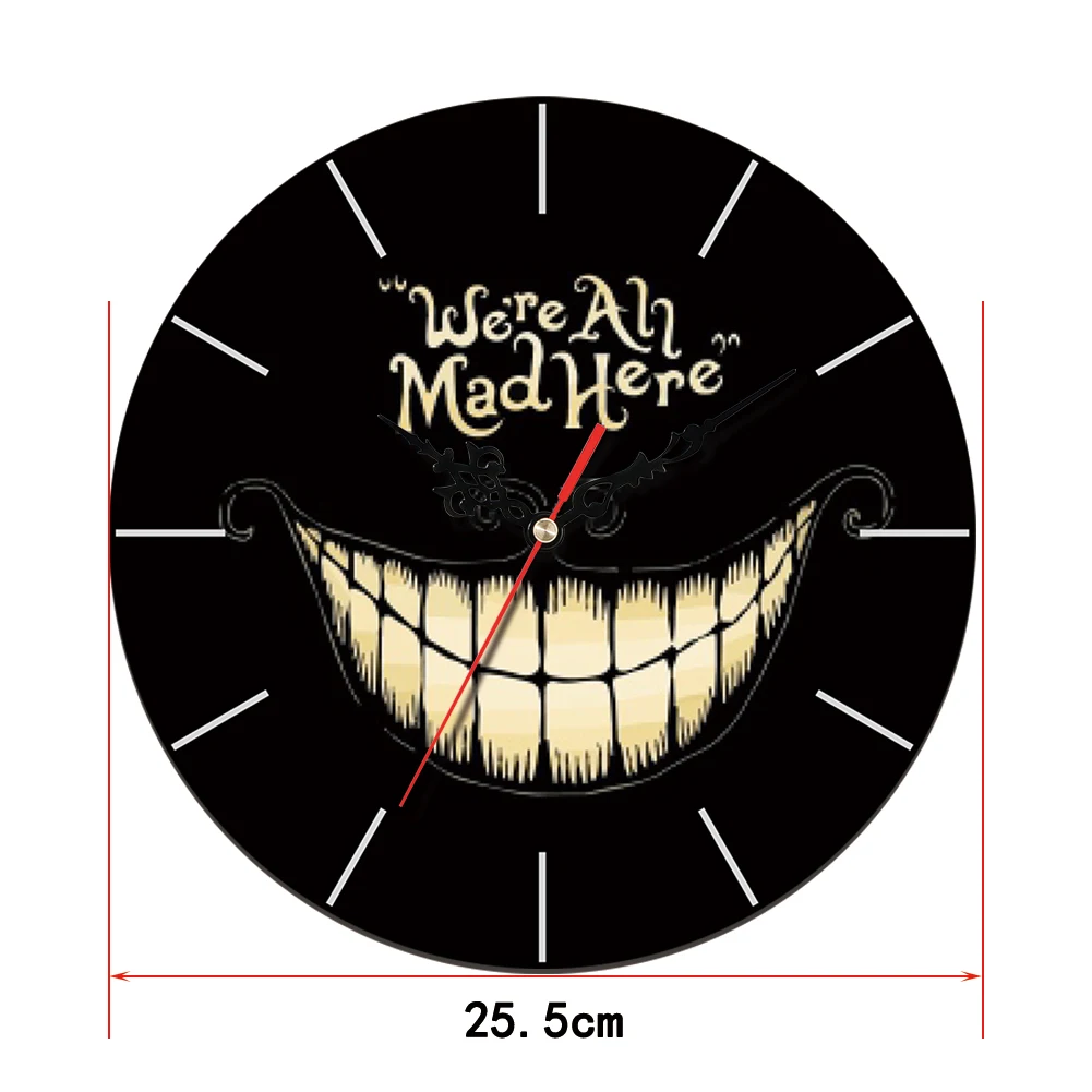 

Quartz Wall Clock Funny Smile Face Black Dial Anticorrosive Wood Home Bedroom Hang On The Wall Hour Customizable Logo