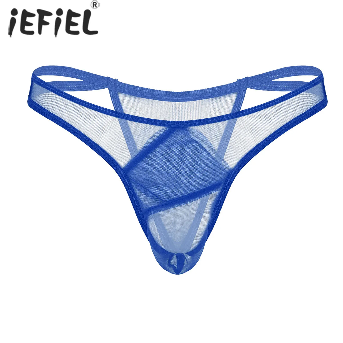 

Мужские с низкой посадкой прозрачные сетчатые Трусы-стринги с эластичным поясом, нижнее белье для вечеринок, клубная одежда