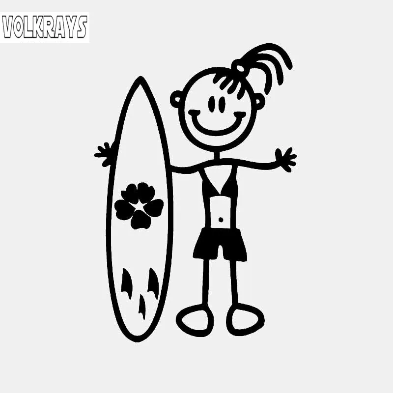 Volkrays индивидуальная Автомобильная наклейка Mom 3 Surf аксессуары для семьи