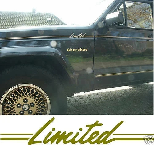 Для 1 компл. 1987 1992 AMC CHRYSLER JEEP XJ CHEROKEE ограниченная полоса наклейка посылка|Наклейки