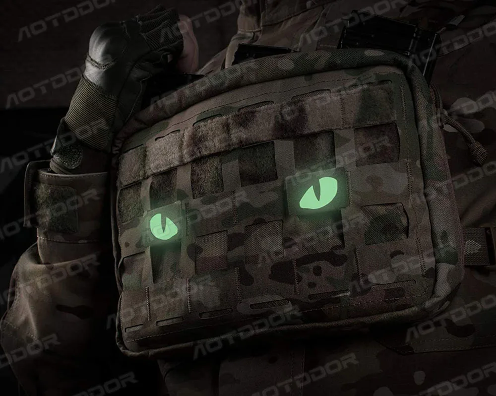 Светящиеся нашивки с кошачьими глазами маленьким дьяволом светящиеся значки