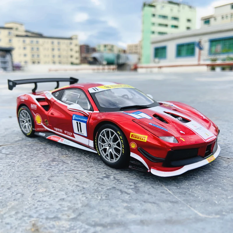 Модель автомобиля Bburago Ferrari 488 2017 модель детского бойфренда подарок из