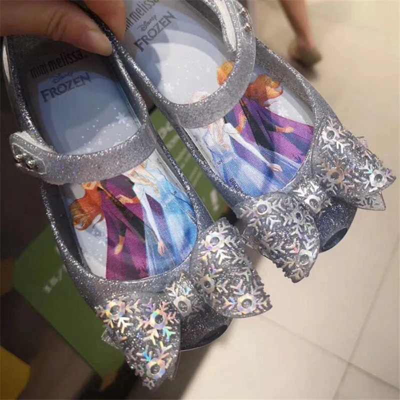 Mini Melissa Ultragirl оригинальные прозрачные сандалии с узлом-бабочкой для девочек, детские сандалии, детская пляжная обувь, нескользящая обувь для малышей