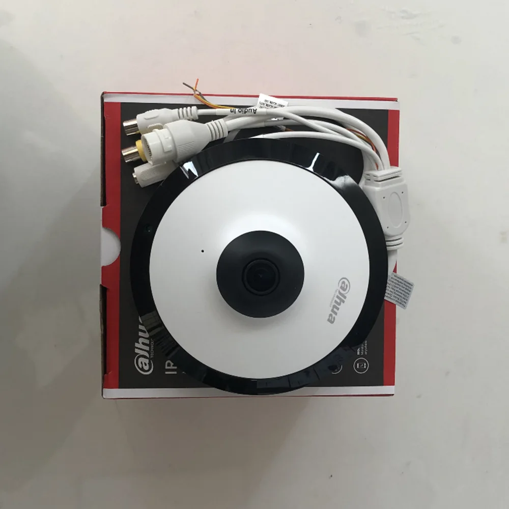 Скидка IP-камера Dahua Fisheye POE 5MP Wizmind IPC-EW5541-AS IR10M H.265 IVS Встроенный микрофон панорама 180 ° внутренняя видеокамера безопасности