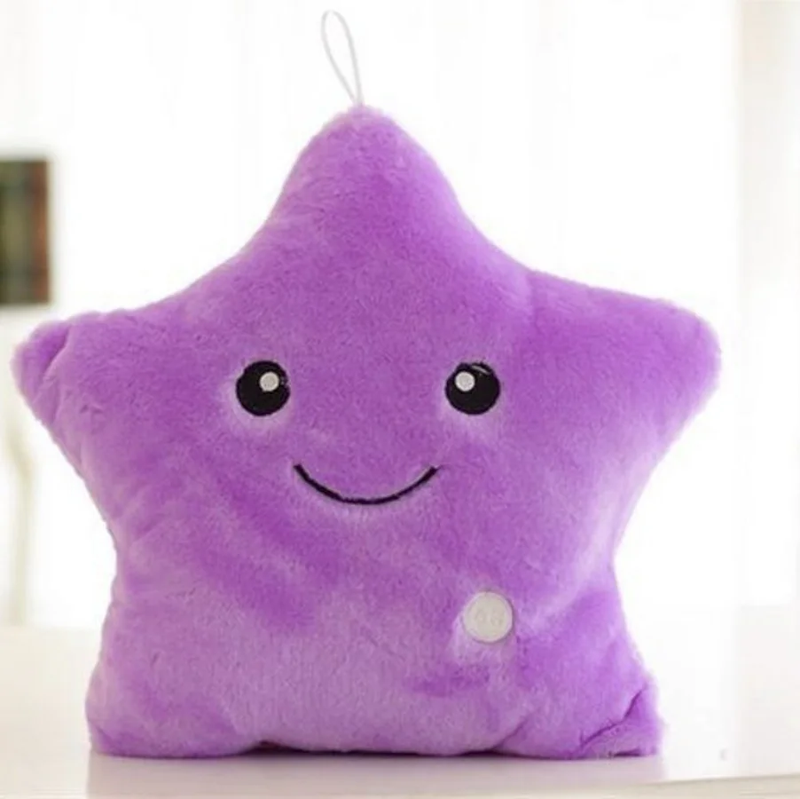 

2021 New Toy Luminous Pillow LED Light Cushion Plush For Bedroom Vivid Star Design Toy For Kids