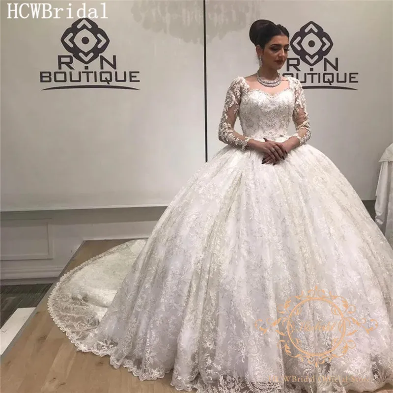 

Роскошное кружевное свадебное платье из Дубая, бальное платье, свадебные платья по индивидуальному заказу, Новое поступление без спинки с д...