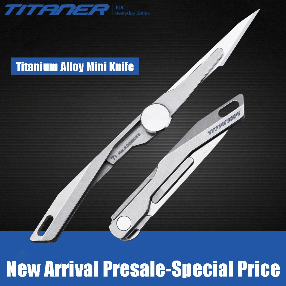 Titaner Titanium Alloy Mini Folding Knife EDC Utility Knife Portable Pocket Knife