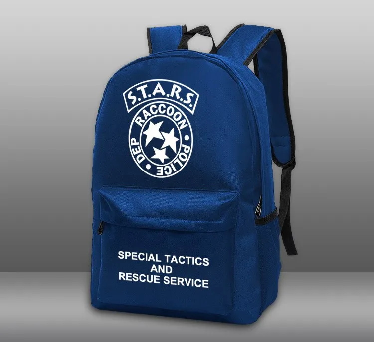

Biohazard 3 Remake Special Tactics and Rescue Service Stars Casual Backpack Print School Bag