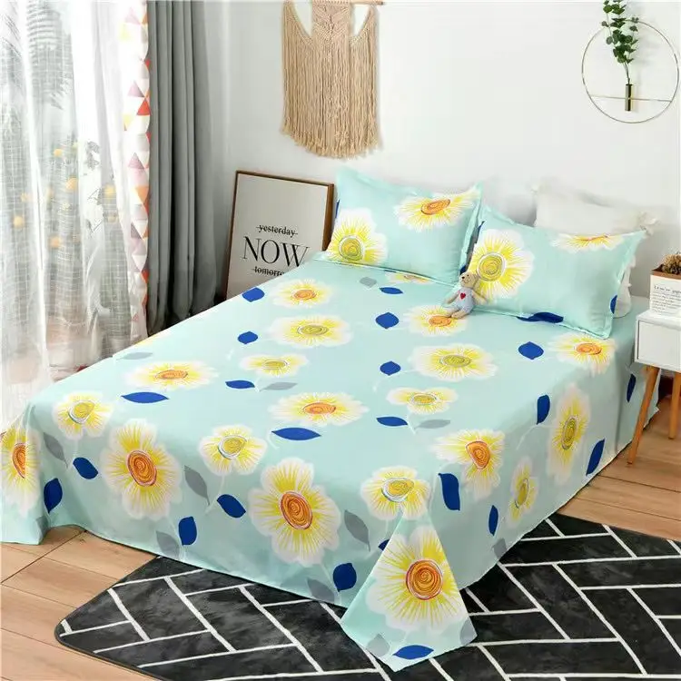 

Hot Sale 1pcs Bed sheets Bed Sheet 100% Cotton Mattress Protector Cover Flat Sheet Soft bed Sheet 2021