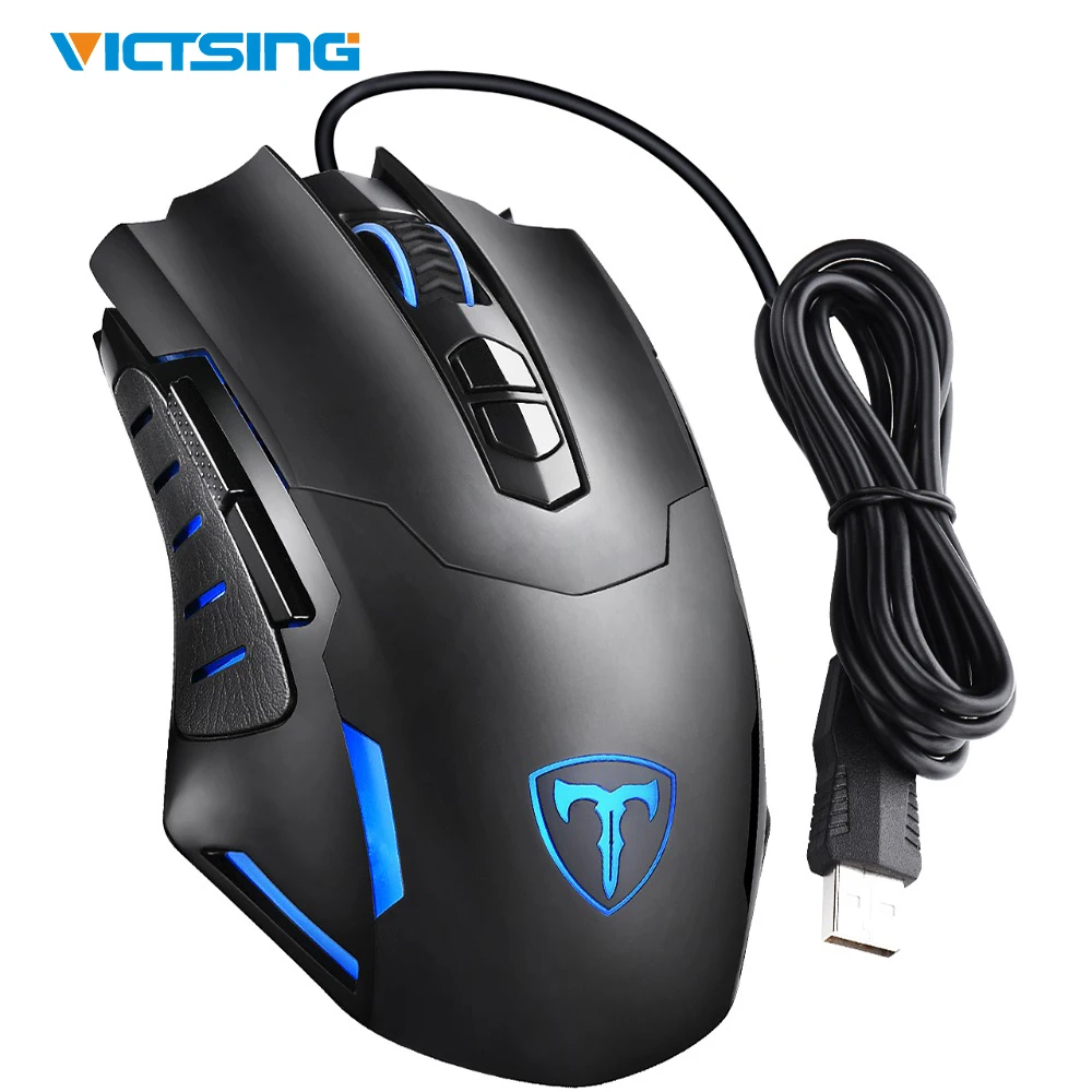 Проводная игровая мышь VicTsing 7200 DPI 5 уровней Регулируемая для ПК крутой