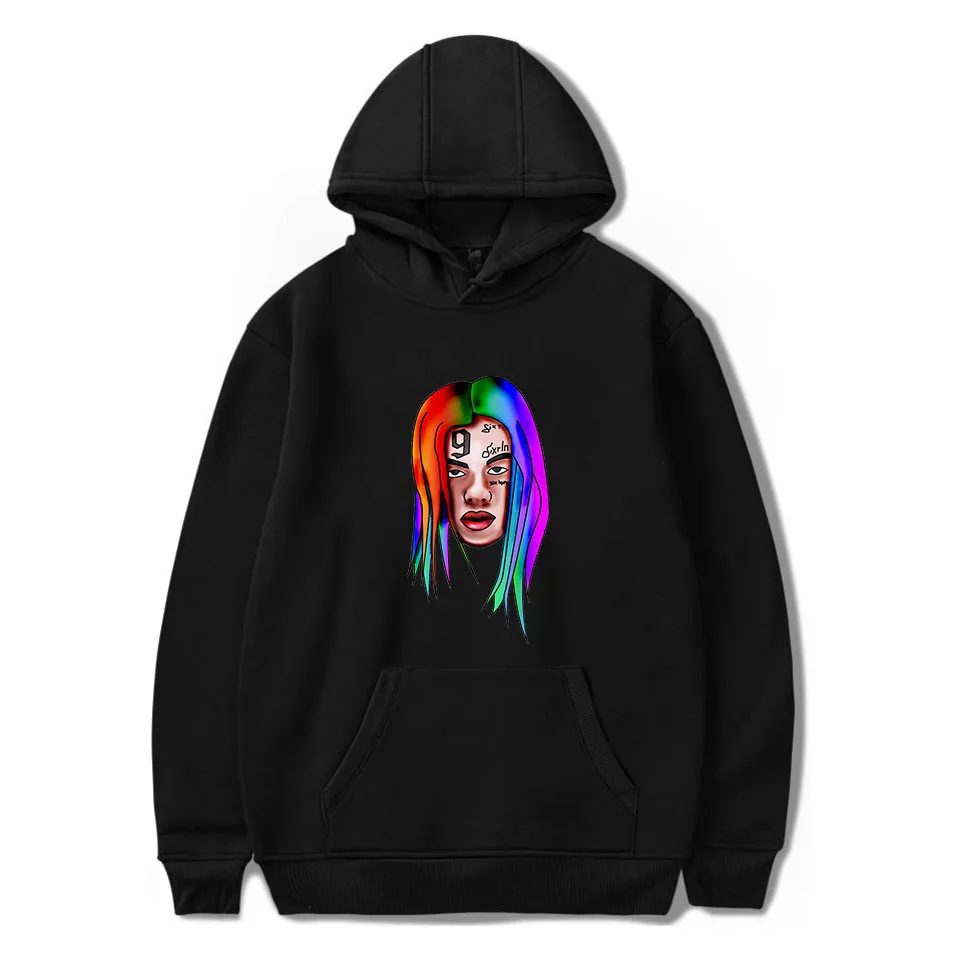 6ix9ine толстовка с капюшоном героями мультфильмов для мужчин Толстовка хип хоп