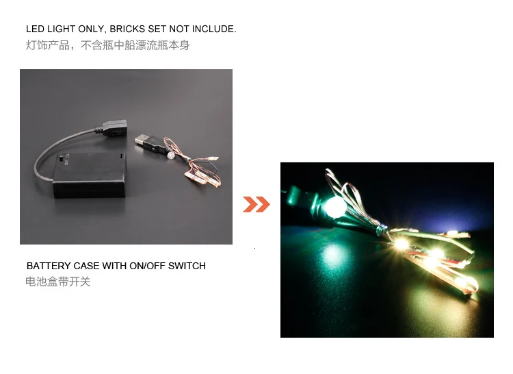 Светодиодный комплект света серия Creator Idea корабельная Лодка в бутылке