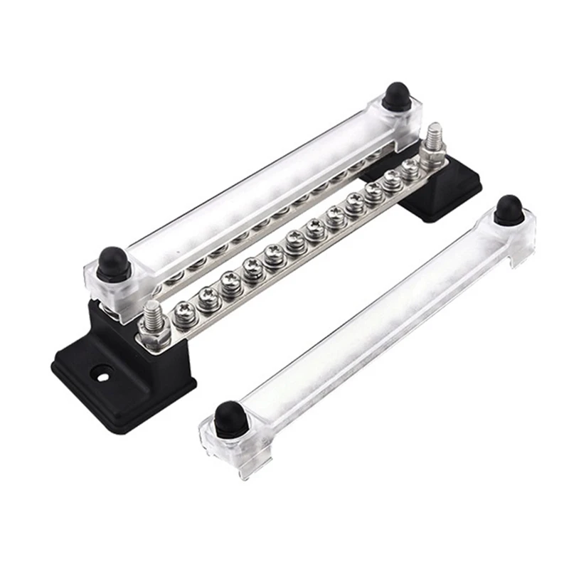 

24 Terminal 150A Bus Bar Cover Ground Distribution Block Cars Boat Marine Power Distribution Terminal Block