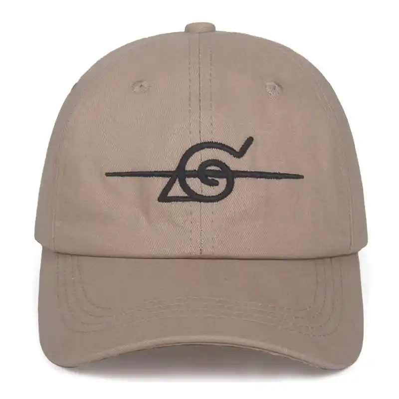 Khaki VORON новая бейсболка «Наруто» Uchiha Uzumaki Логотип Хлопок Snapback кепка бейсболка для мужчин женщин хип-хоп папа Черные Шляпы - Цвет: Khaki