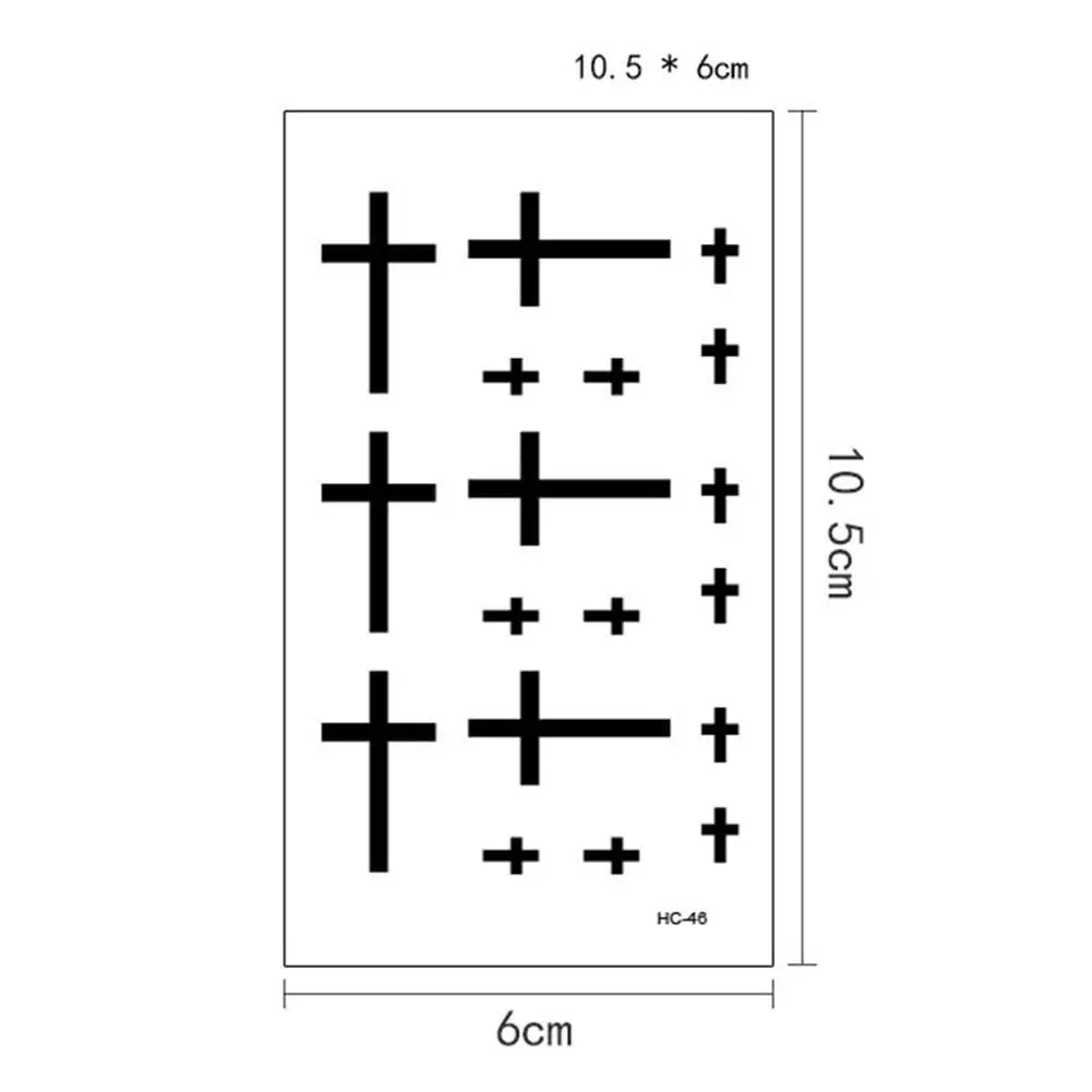 Временная тату-наклейка маленький крест пистолет форма наклейка для мужчин на