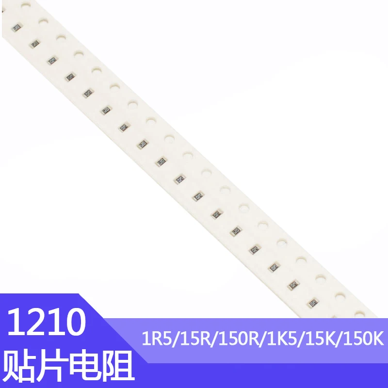 100 шт./лот 1210 чиповый резистор компонентное сопротивление 1R50 15R 150R 1/3W1.5K 15K 150K 5% 153 1502