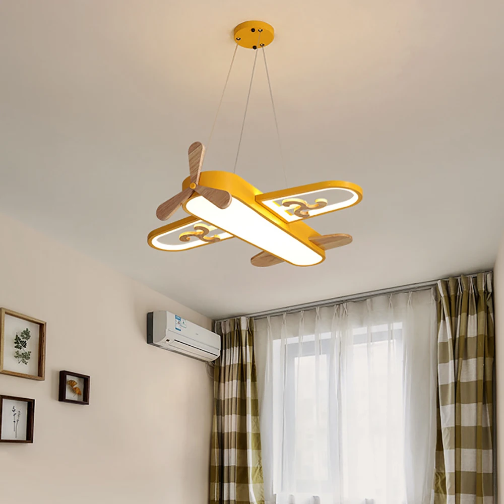 Modern Cartoon LED Pendant Lamps For Children's room Bedroom Kids Baby Lights Airplane Hanging Chandelier Decor Lighting Fixture