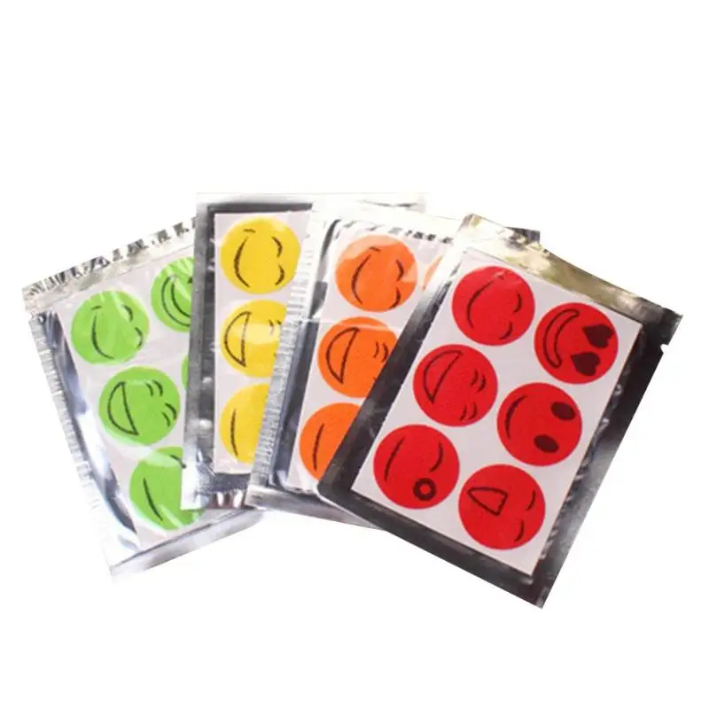 6 шт Портативный москитный стикер милый смайлик анти наклейки от комаров s