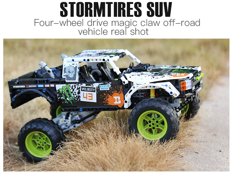 Technic series 4X4 внедорожные модели Vehile, игрушки, строительные блоки, набор блоков, классический автомобиль, совместимый 42099, Детский Рождественский подарок