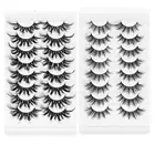 8 пар 3D норковые накладные ресницы натуральные мерцающие пушистые объемные Искусственные ресницы ручной работы без жестокости